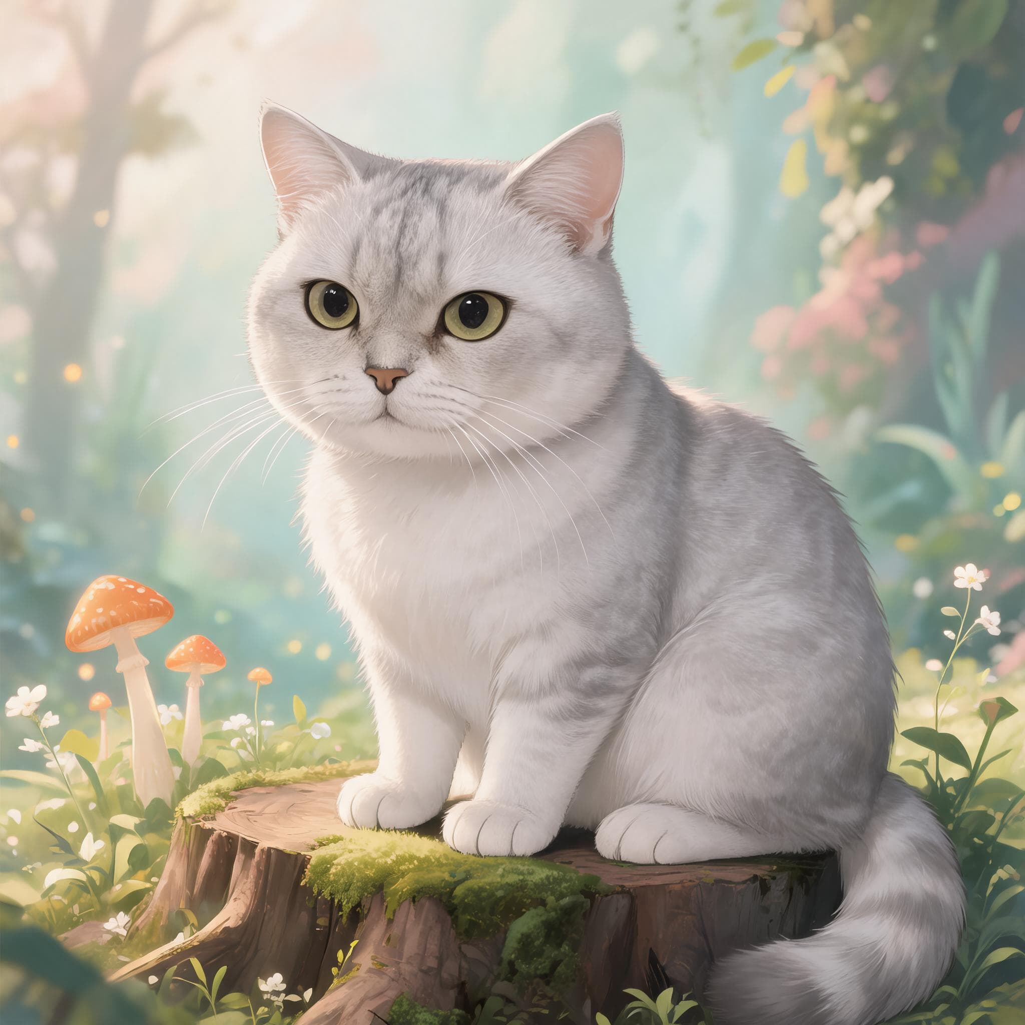 AI cat portrait generated from a pet photo